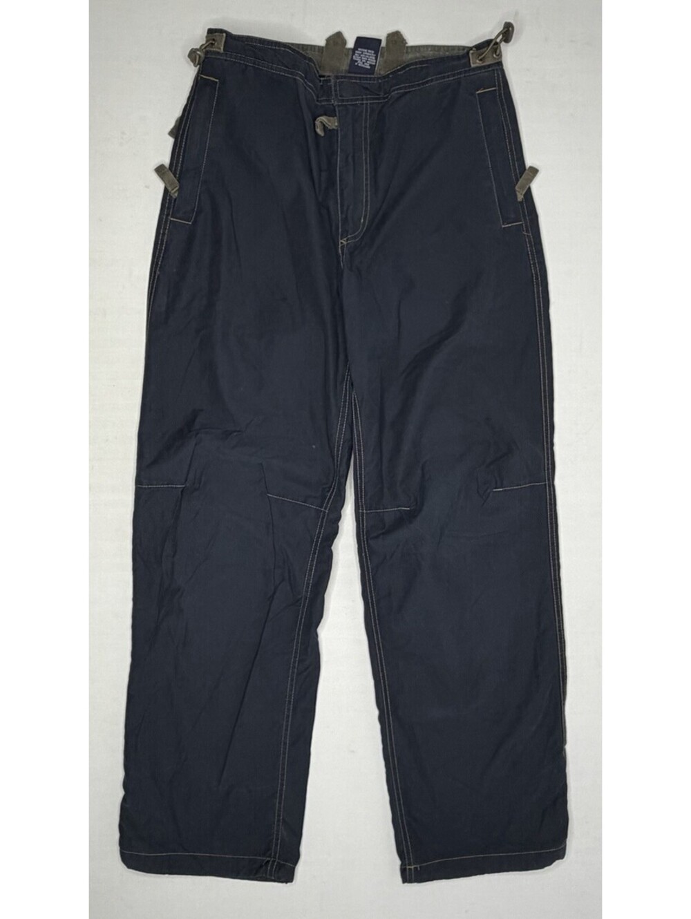 Vintage Y2K GAP XS Blue Parachute Paratrooper Baggy Wide Utility Pants P104